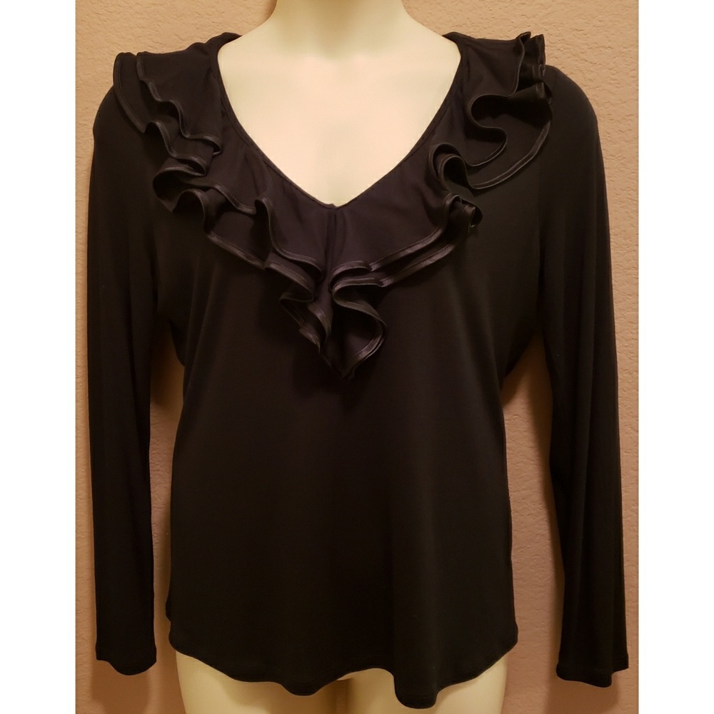 Lauren Ralph Lauren Ruffle-Trim Top - Picture 1 of 4